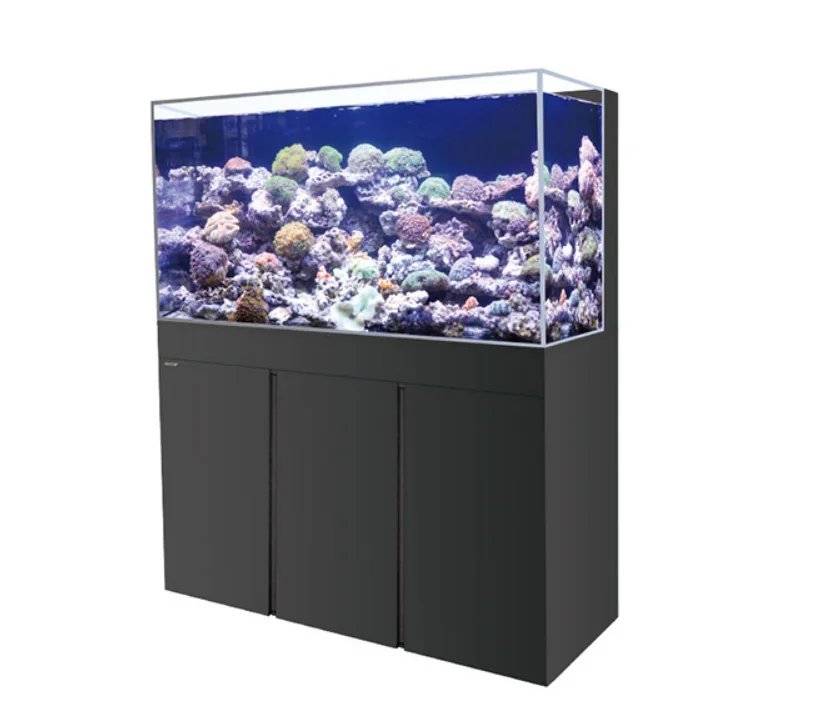 Factory Wholesale salt water Ocean Sea fish tank marine aquarium with wooden cabinet.