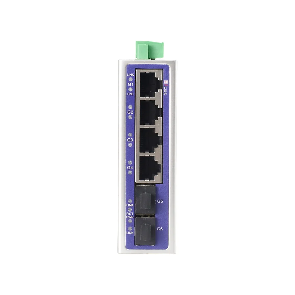 6-port Full Gigabit E Network Managed Industrial VLAN supported standard CCTV PoE Switch series