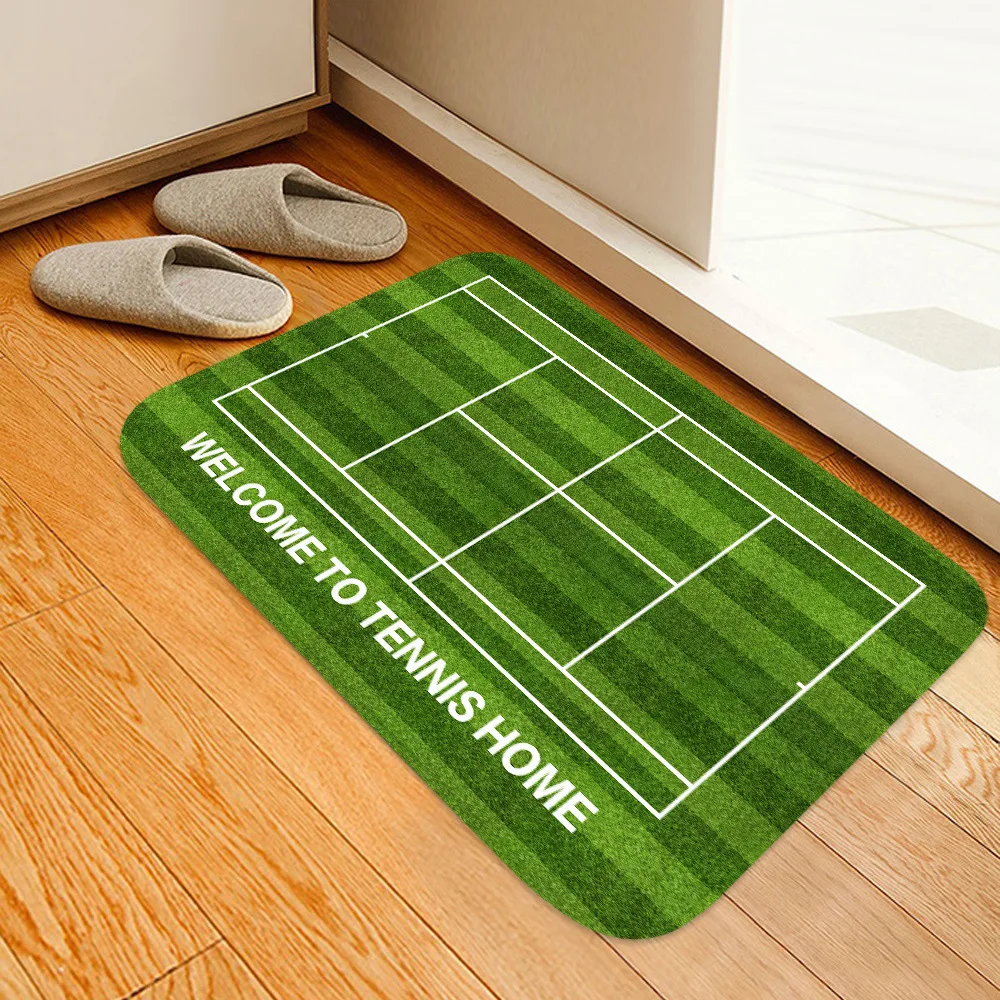 Manufacturer wholesale tennis badminton court flannel absorbent mat bathroom non-slip foot mat floor mat