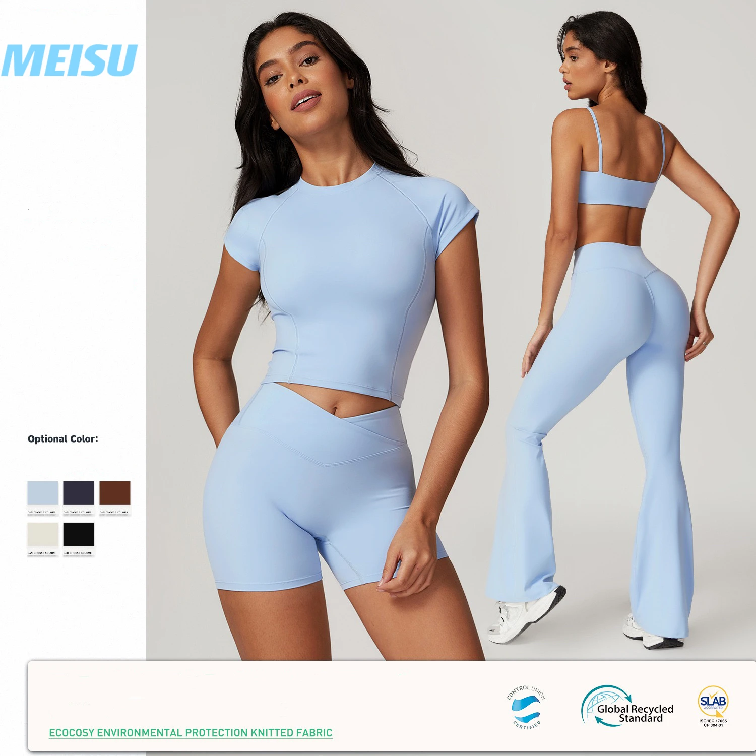 Factory Direct Sale 4pcs Leggings Sets for Women Best Price Workout Sets Quick Dry Sportswear Wear Sets Women