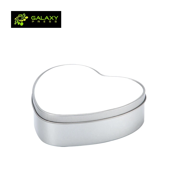 High Quality Metal Sublimation Tins Box Blanks of Heart Shape