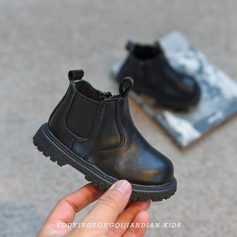 winter popular pure color generous boutique children martin boots outdoor activities party shoes   wear -resistant  boots