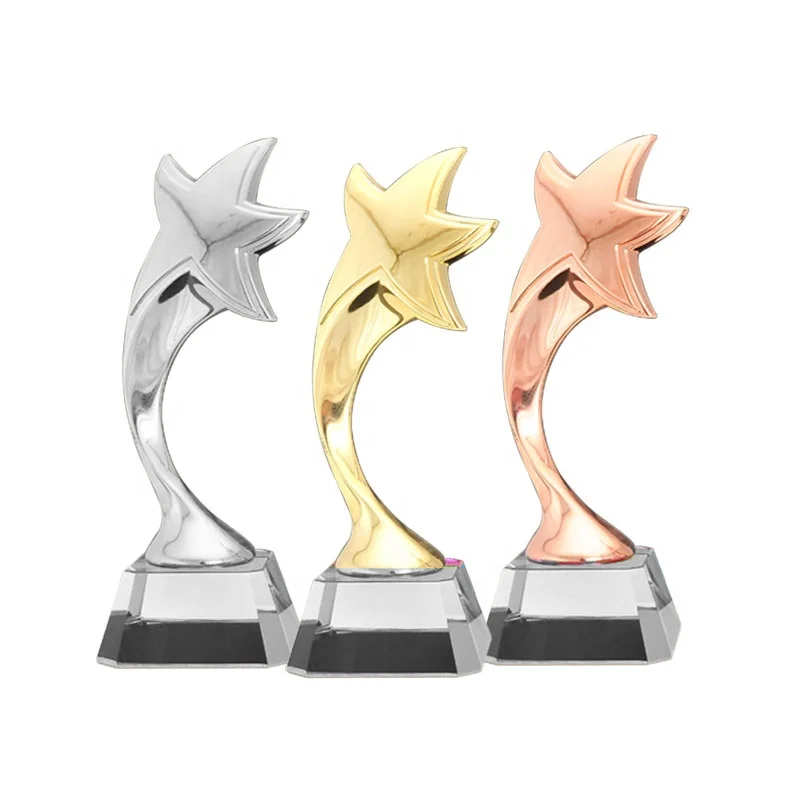 new design metal gold/silver/bronze statue sport event company annual ceremony team Award Trophy