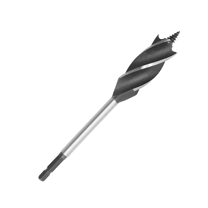 High Quality Hex Shank Wood Working Auger Drill Bit Quad Fluted for Wood Plastic