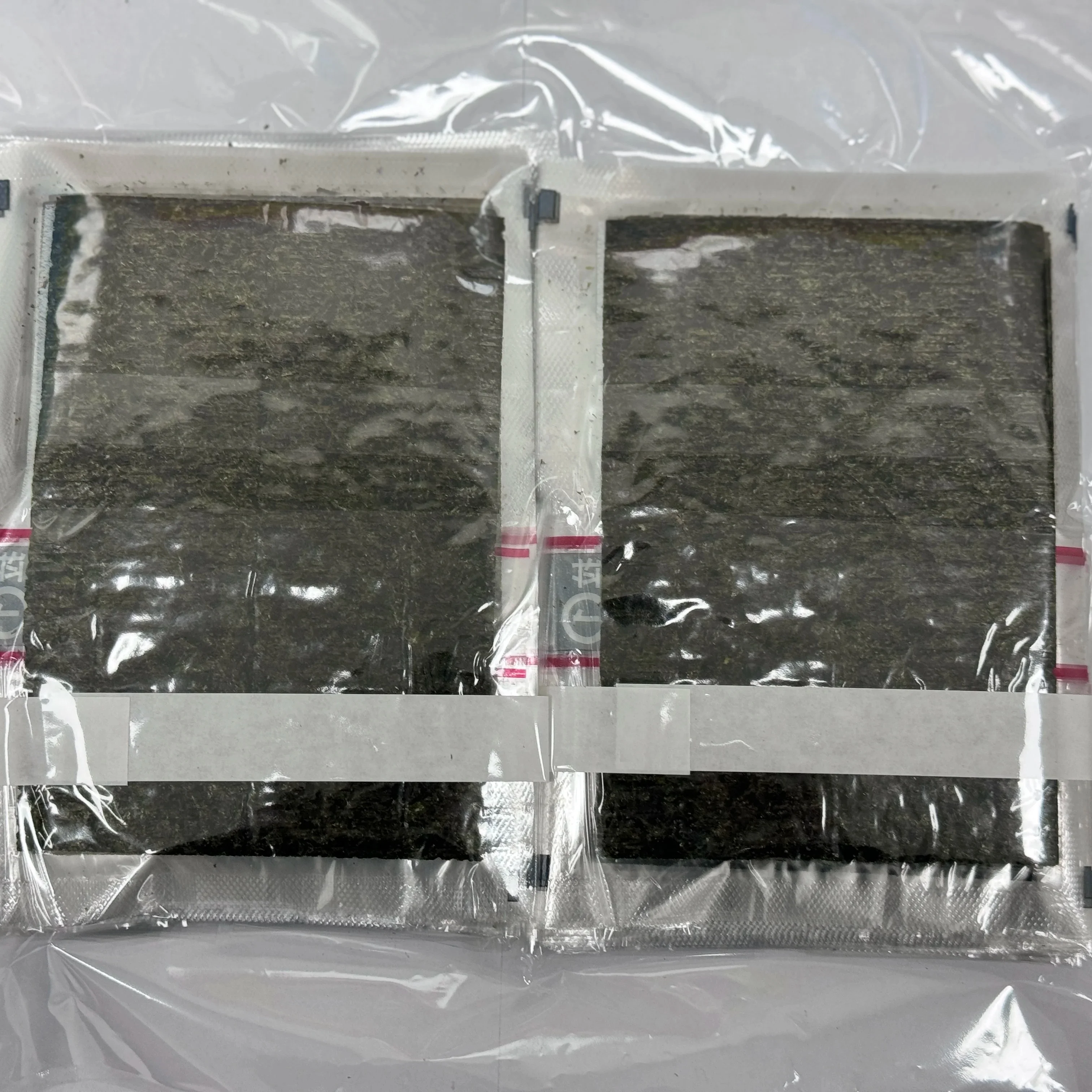 double wings for hand roll or temaki seaweed plastic film bag wrapper with pull tab