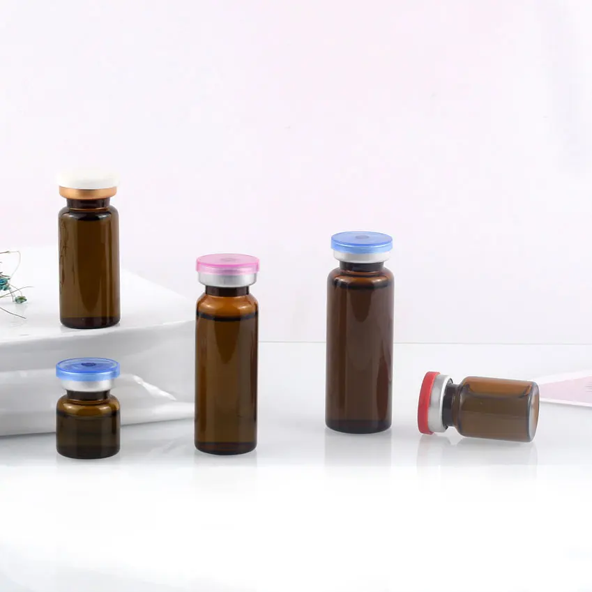 Mini Vials Of Sterile Powder Vial For Sale/ Glass Bottles With Rubber Stopper