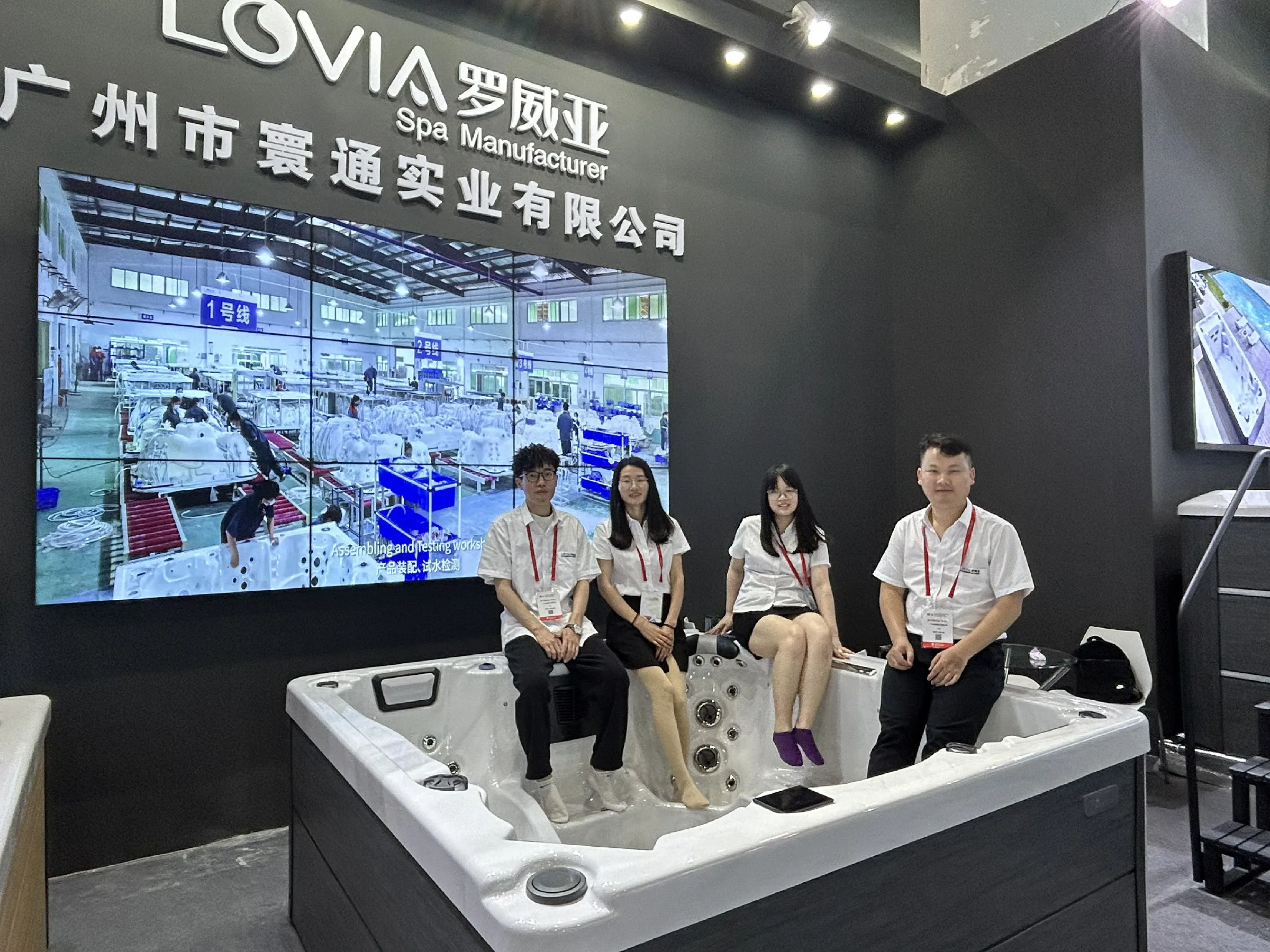 Square acrylic shell whirlpool bath tubs blower hydro-massage jacuzzii 6 person speaker bathtubs