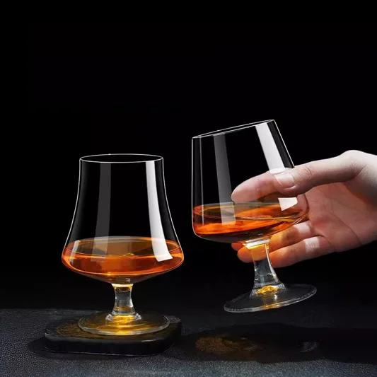 Wholesale Brandy Vodka Whiskey Spirit Juice Beer Glasses Short Stem Brandy Snifters Cognac Glasses Cup Tasting Glasses for Bar