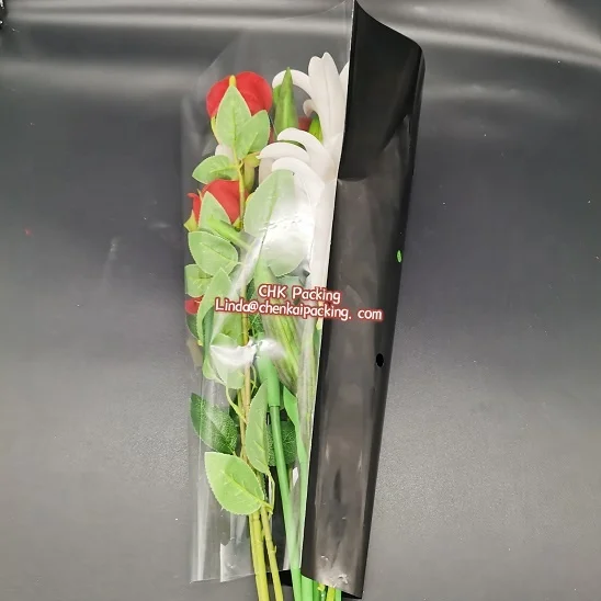 how to make a rose bouquet cellophane rose sleeves wrap brown paper flower florist cello packaging