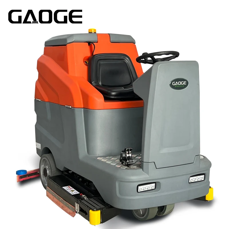 Gaoge A1100 Automatic High Quality Industrial Floor Washing Machine Ride On Large 220L/235L Drive Floor Scrubber Dryer With CE