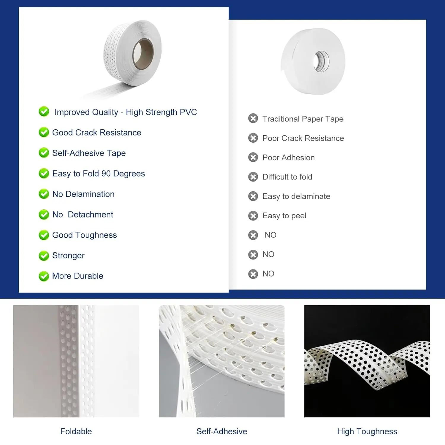 Self-adhesive PVC Corner Bead Tape 4