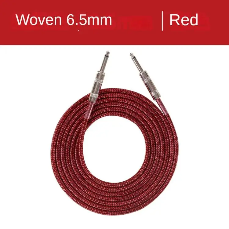 6.5mm Copper Core Braided 3M Guitar Connection Cable Instrument Noise Reduction Connection Cable