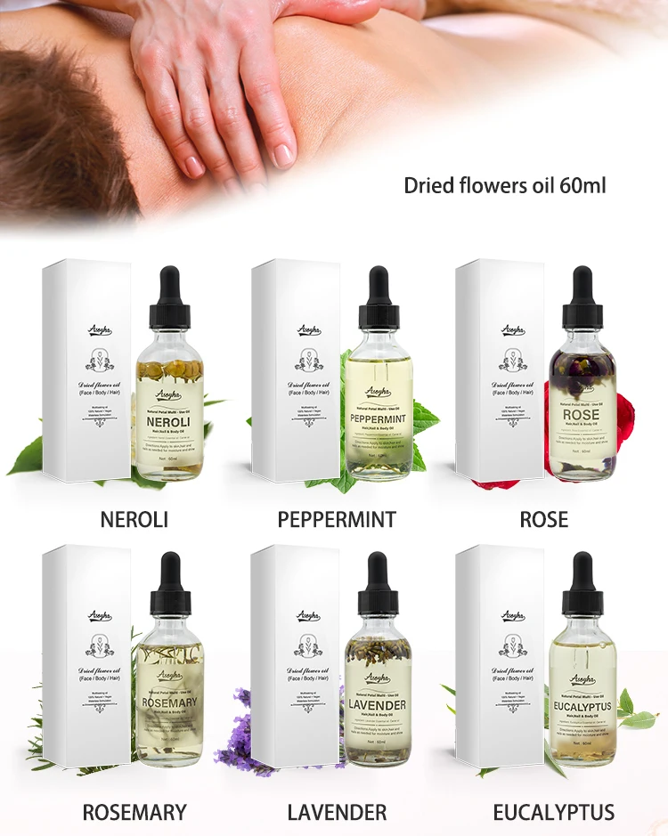 Selling All 100% Organic Natural Essential Oil Manufacturer Oem Lavender Rosemary Neroli Safflower Hair Face Body Oil For Skin