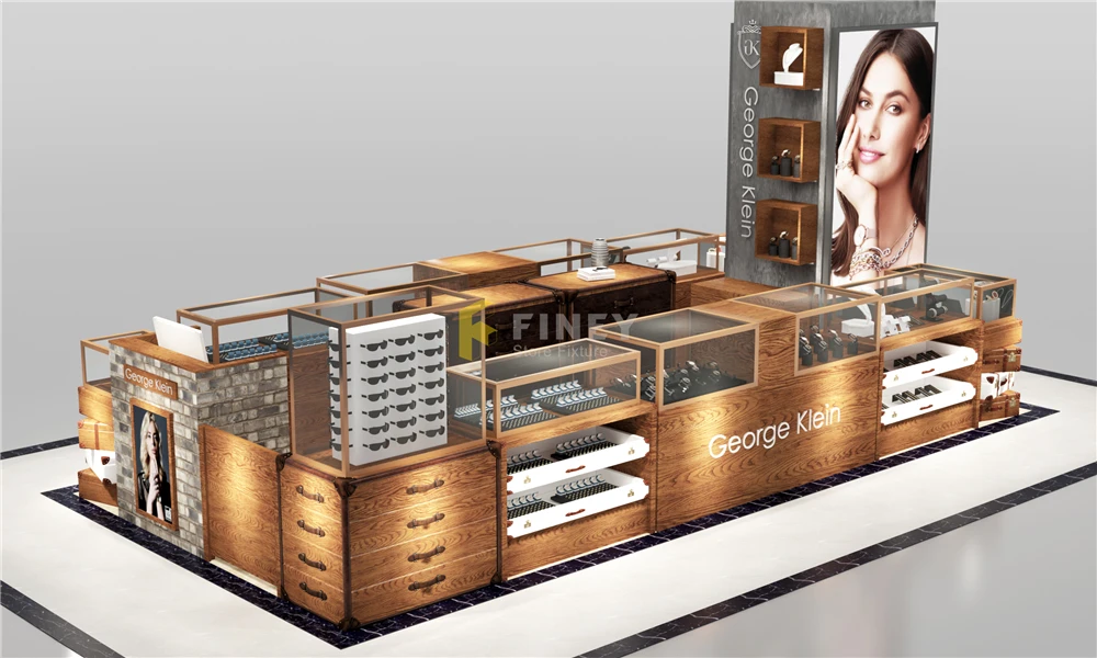Kiosk Mall Display Retail Watch Store  Decoration Design Watches Mall Kiosk Design Kiosk For Watch