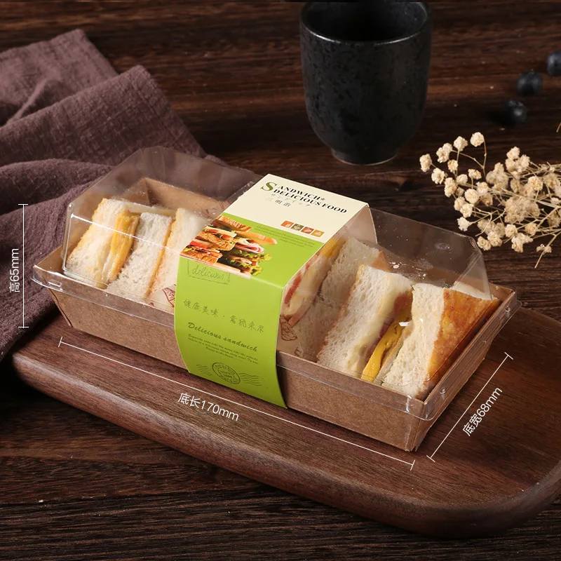 Biodegradable disposable wooden take out food packaging grazing box bakery sushi lunch meal fast dessert food box