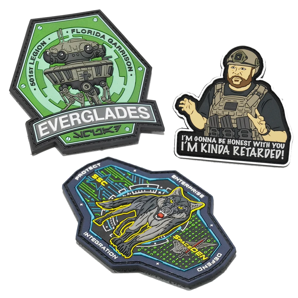 Creative Personalized Style Custom Logo 3d Rubber Pvc Patch For Jeans and clothes Rubber Patch