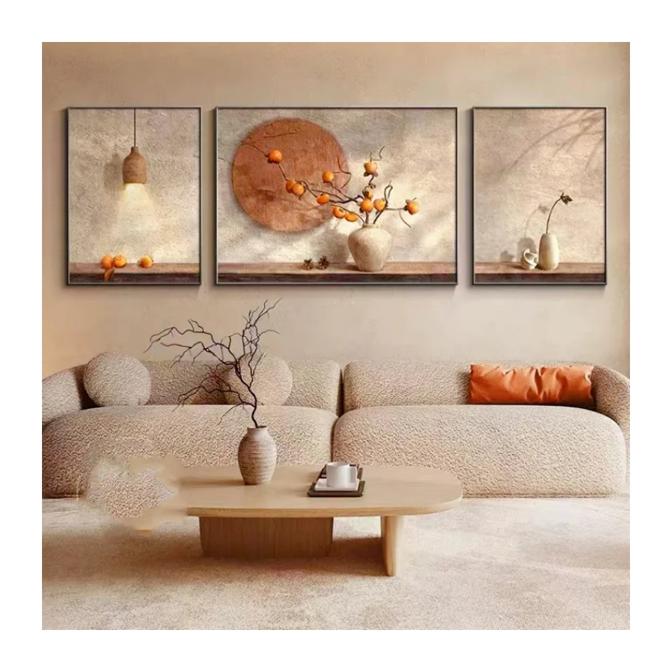 Modern Entrance Hallway Mural High-end Simple oriented Decorative Corridor abstract paintings with frame for living room wall