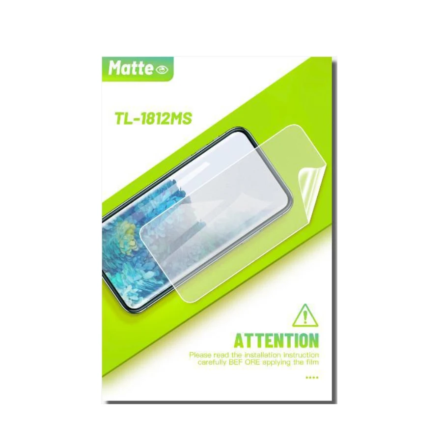 50PCS/box citee universal matte TPU film for smart phone front anti-glare screen protector