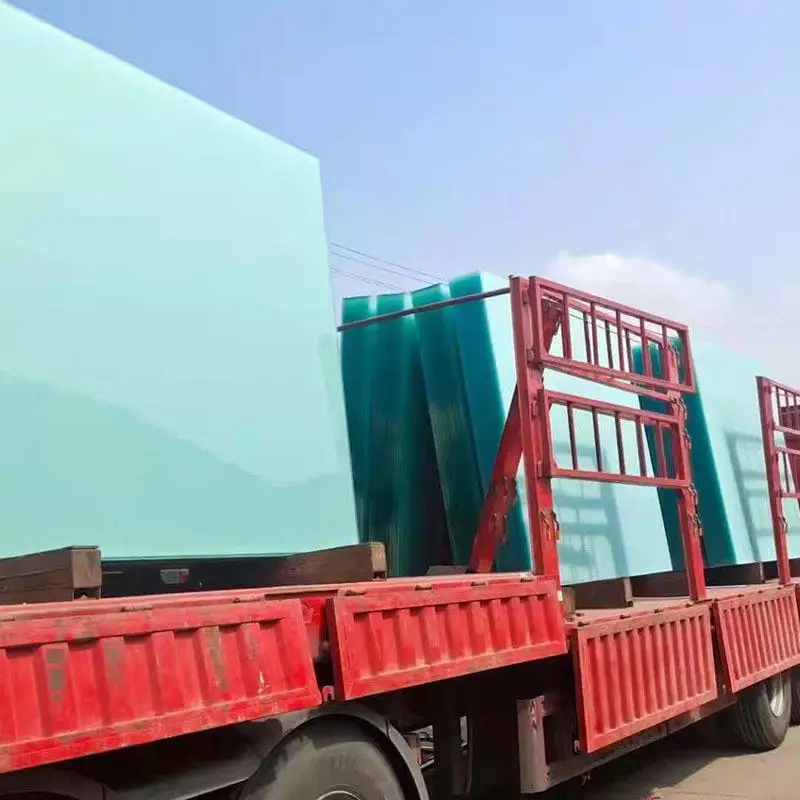 China Zibo Factory Jinjing  Low Iron Glass/ Crystal Clear Glass/ Ultra Clear Glass