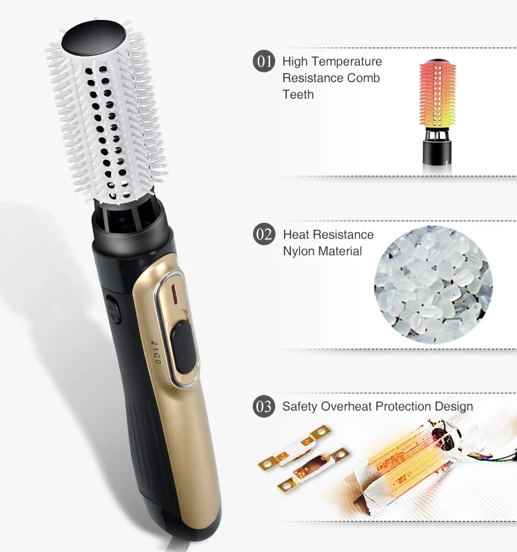 Hair Machine AC Motor Strong Wind Electric HairBrush Salon Station Hair Straightener Comb Hair Dryer Brush Straightener