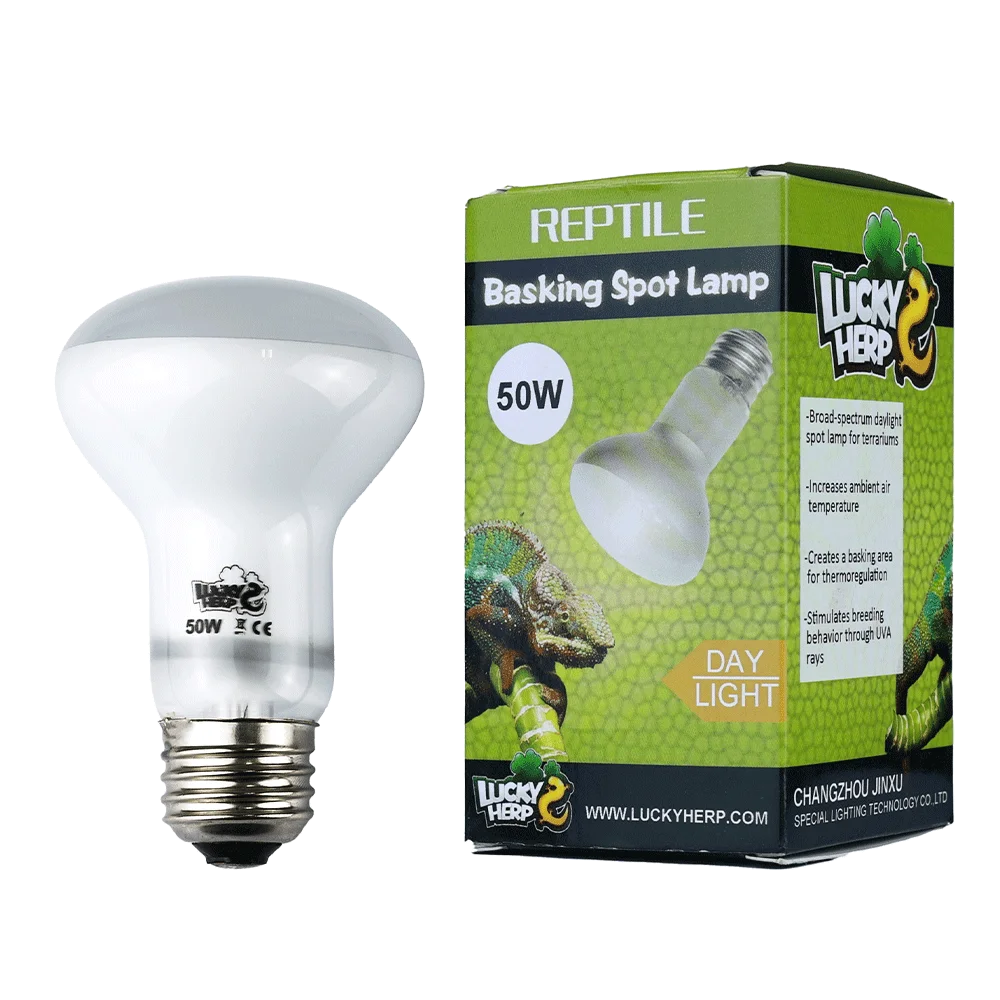 Jinxu 2025 Plastic Reptile Heat Lamp 50W 75W 100W 150W UVA Halogen Basking Lights Small Size for Amphibians