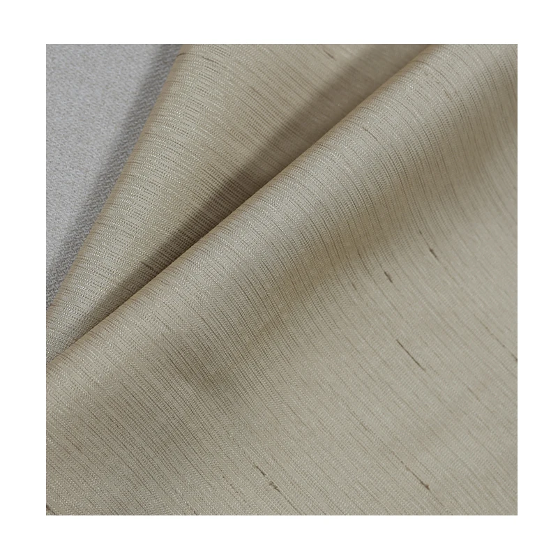 100% Polyester Ready Made Silk Poly Blend Fabric Hotel Upholstery Flame Retardant Curtain Fabric