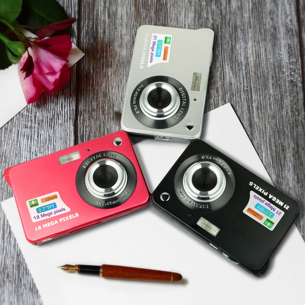 1080P Digital Camera 21MP Compact Camera 2.7 Inch 8X Digital Zoom Pocket Camera