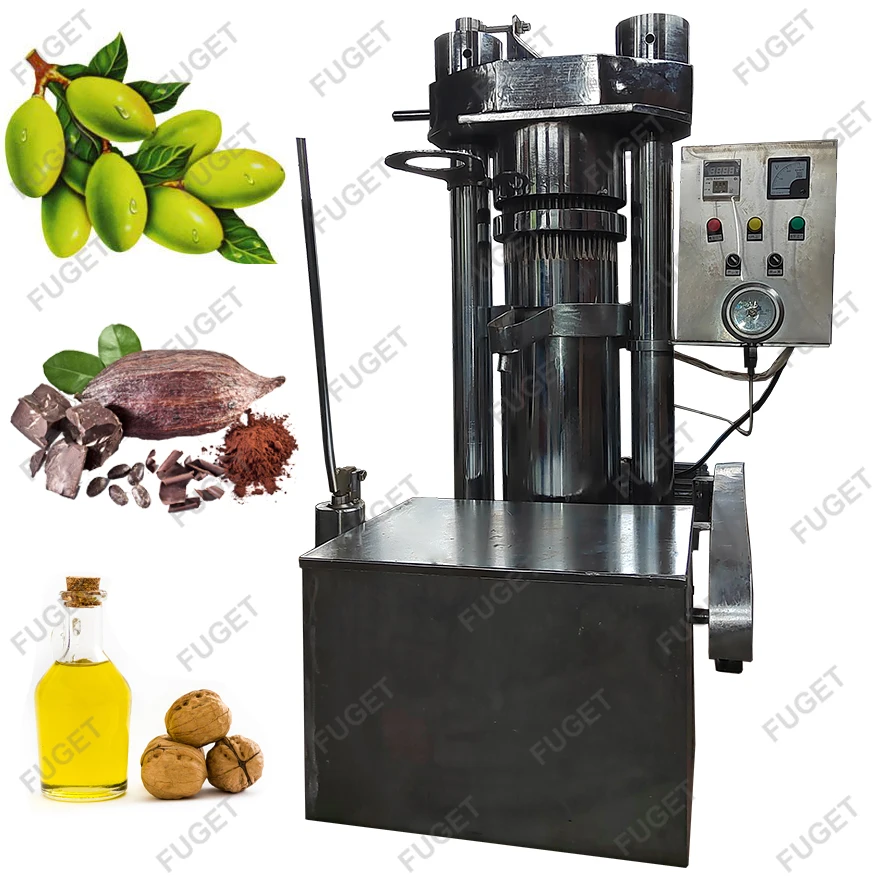 small cocoa butter oil pressing bean beans cold flax seed walnut sesame olive hydraulic oil press machine