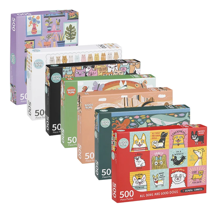 OEM Personalized Puzzle Toys Games Custom Best 500 1000 2000 Piece Paper Jigsaw Puzzle For Adult