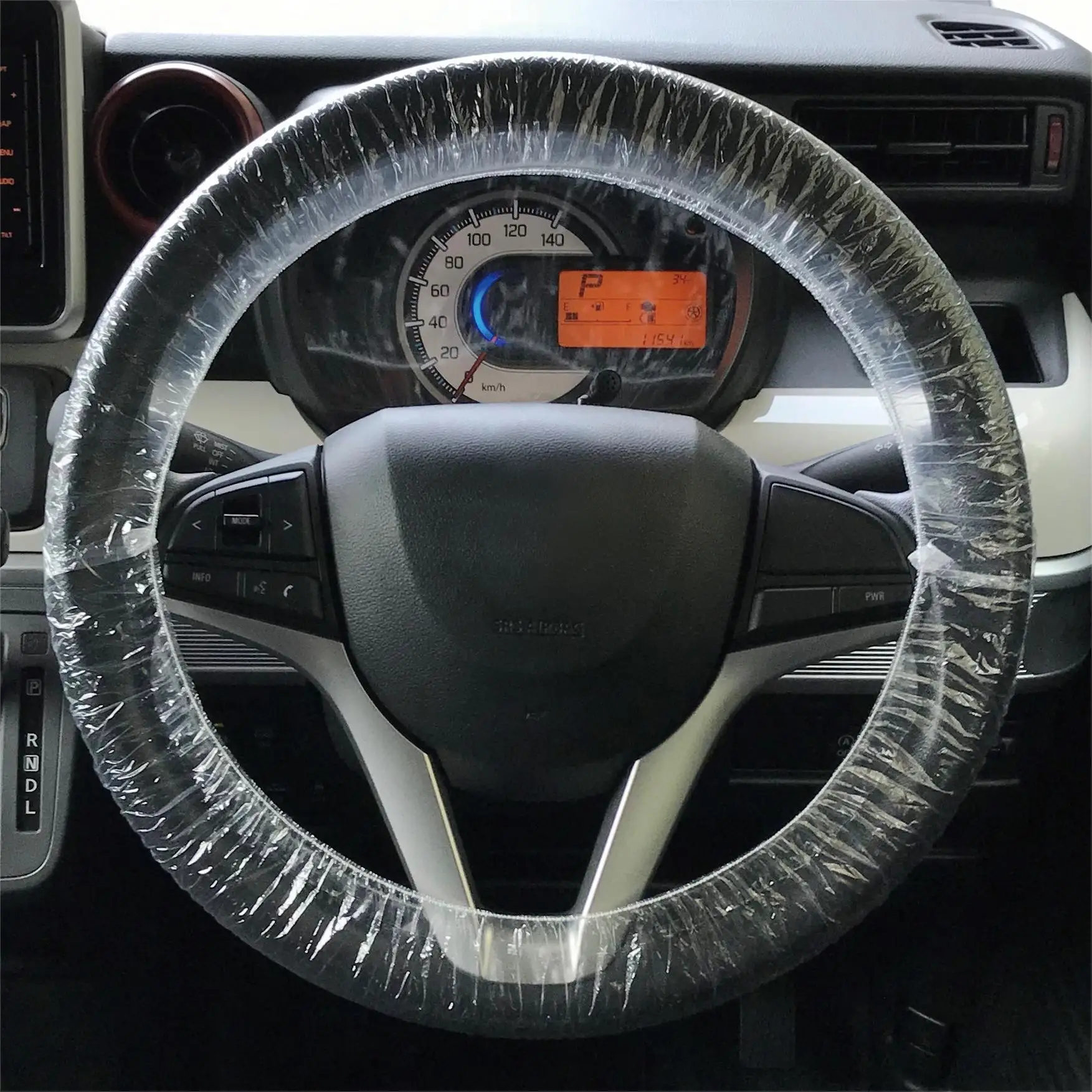 Interior Car Steering Wheel Cover  Film Universal Transparent Plastic