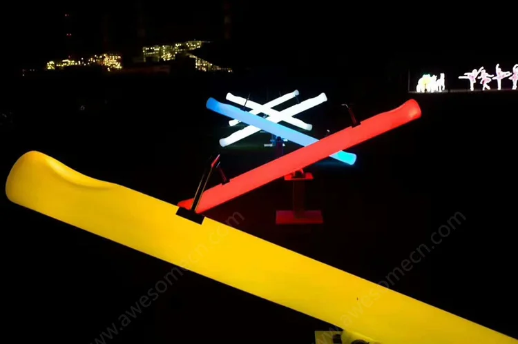 Led Seesaw and Swing Garden Seats Park Chair Children Entertainment Equipment