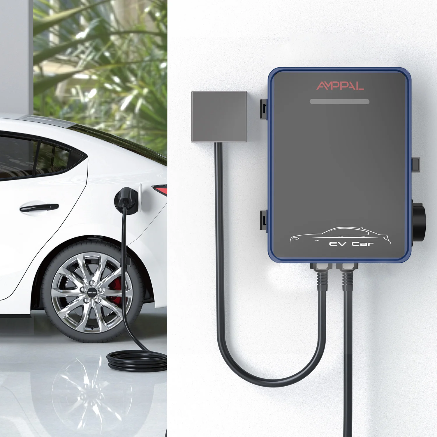 KAYAL type 2 iec 62196-2 ev charger plug 16a 32a 380v electric car fast charger wallbox ev charge with 5 meters cable