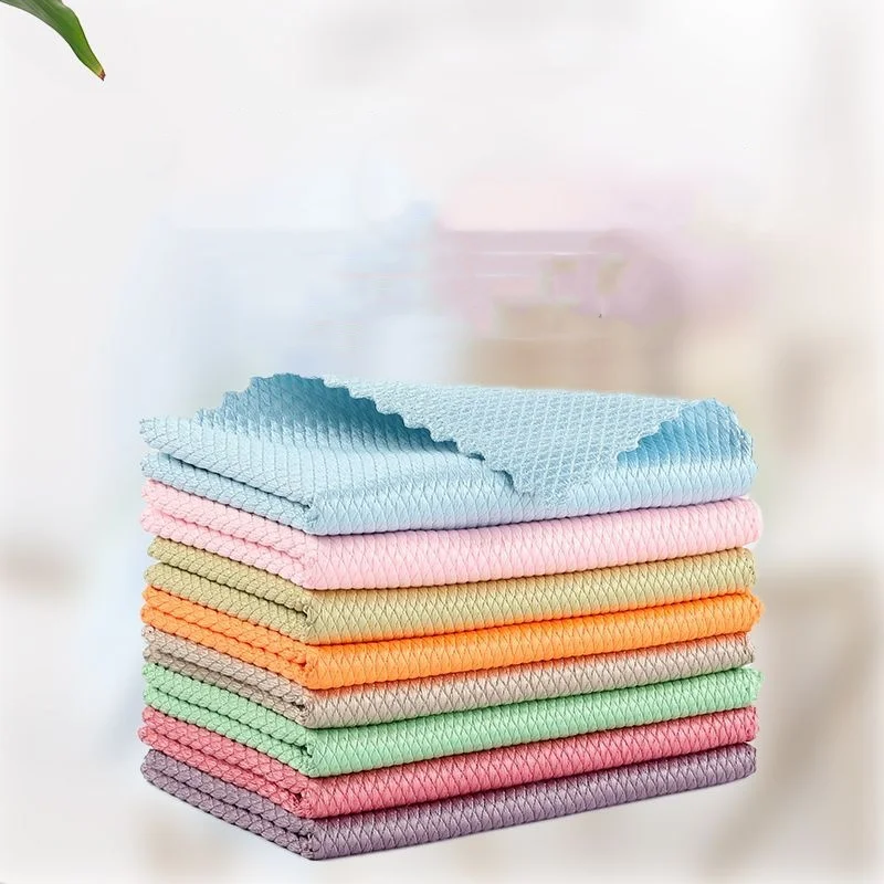 Factory Thickened Large Coral Wool Rag is non-shedding non-oil Easy to Clean  Dish Cloth Kitchen