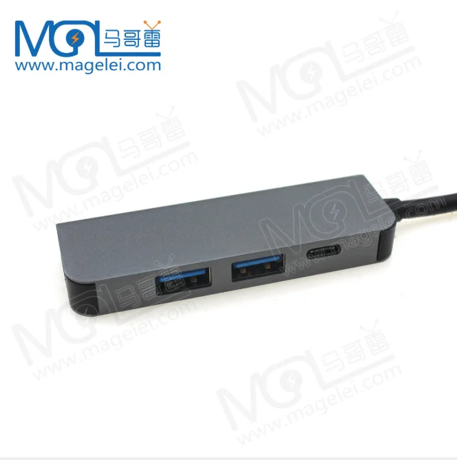 High Quality 4 IN 1 Type C To Hdmi 2*USB3.0 USB-C PD Charging Adapter Cable Splitter Usb C Hub Adapter For Laptop And Phone