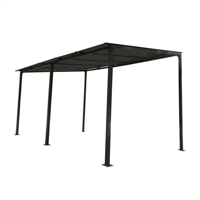 
Garden Metal gazebo against the eaves with pc cover 