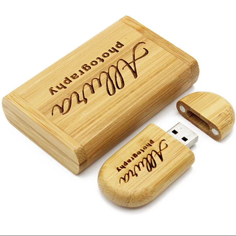 Оптовая продажа памятный бамбуковый деревянный USB-накопитель с гравировкой логотипа на заказ для выпускного зачисления подарки свадебной фотографии