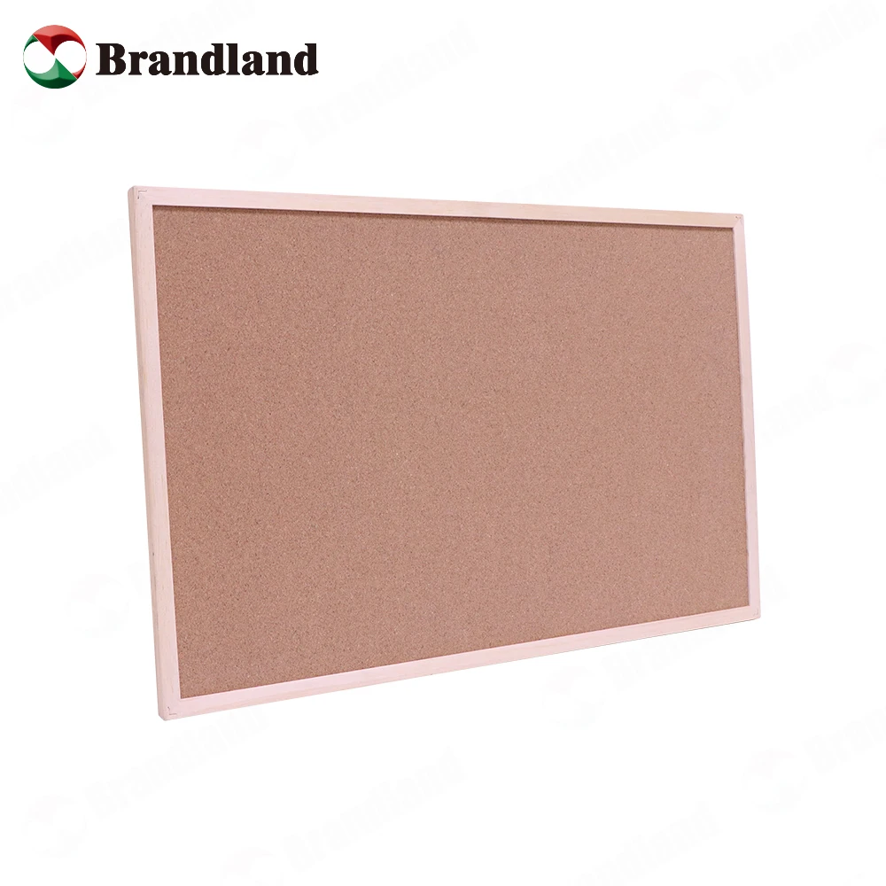 Brandland Hot Selling Wooden Magnetic White Board With Narrow Frame One Side White Board One Side Cork Board