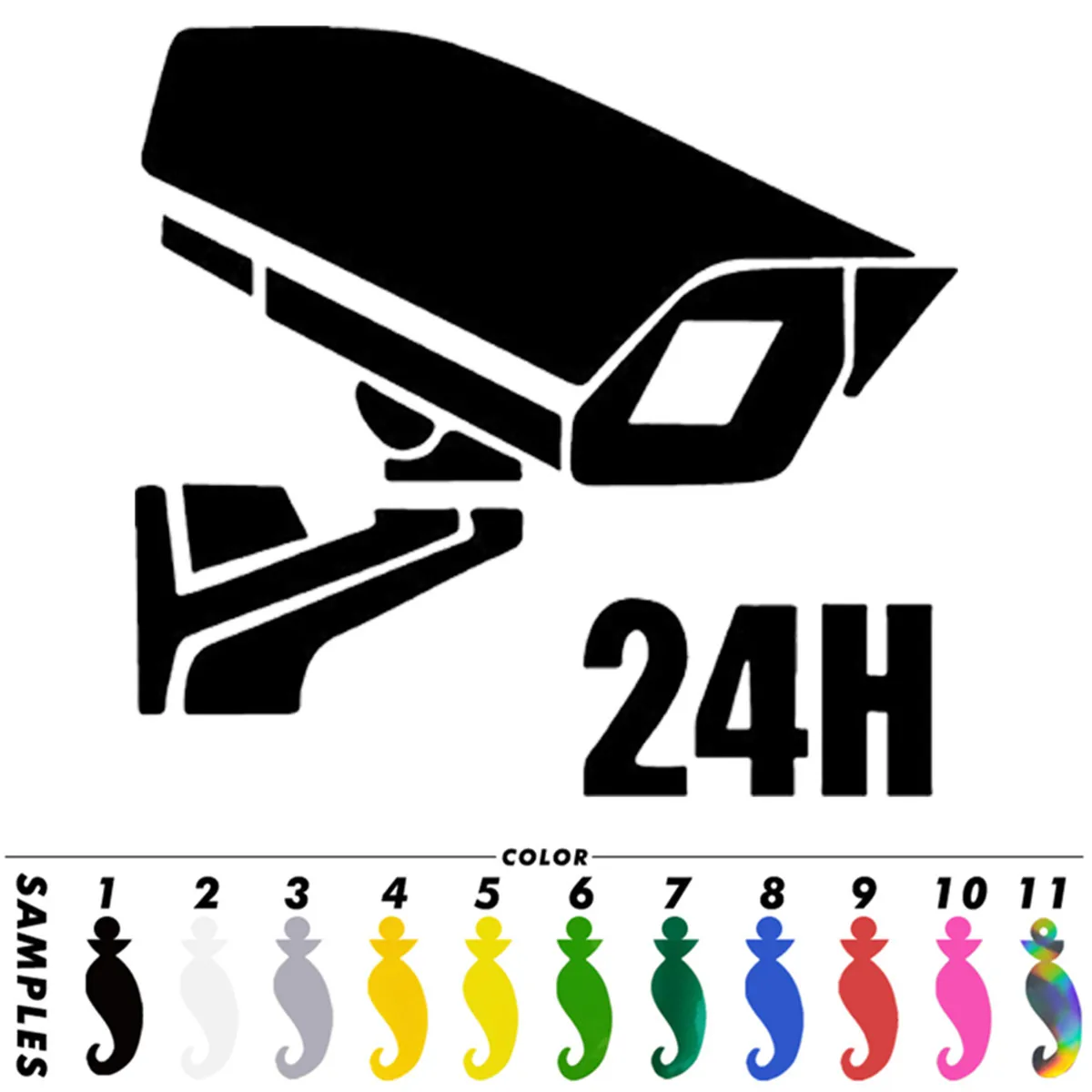 24 Hours Monitoring Car Laser Sticker Vinyl Decal Car Truck Bumper Window Laptop Sticker Decor Gift Die Cut Decals Window Glass