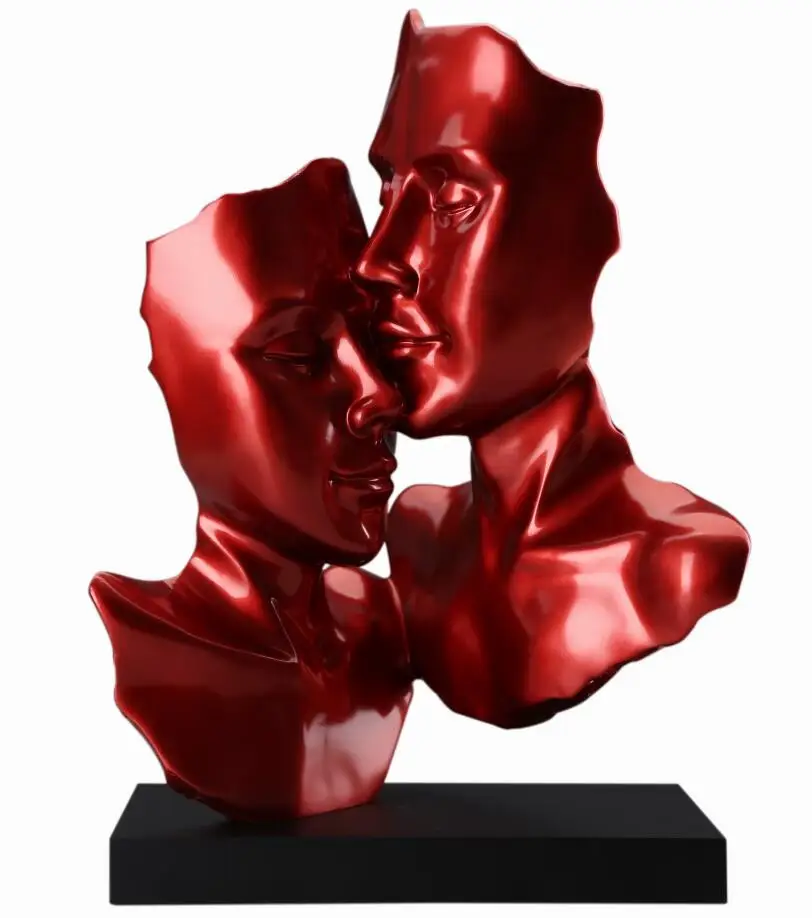 Human Face Statue Resin Abstract Craft Figurines Decorative Sculptures Cast Figure For Home Decorations