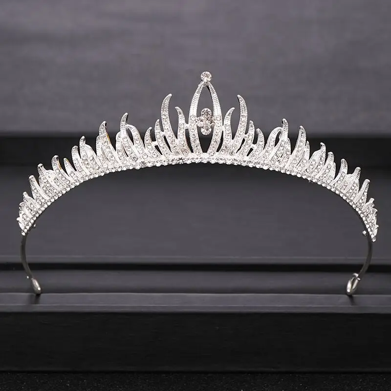 New Wholesale Bridal Wedding Rhinestone Crowns Cheap Prices Crystal Metal Crowns For Beauty Queens