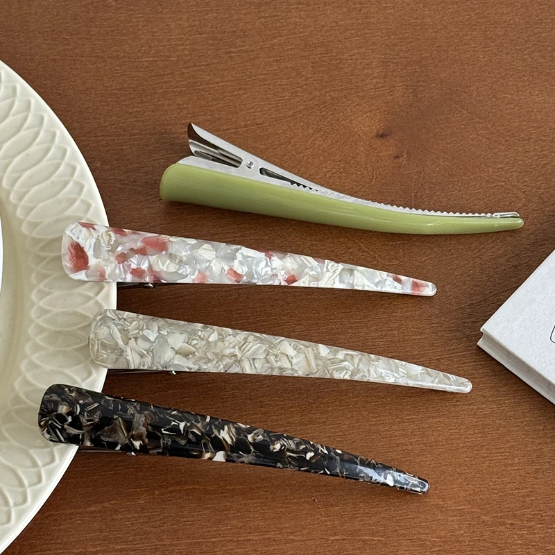 Korean Fashion High Quality Custom Hair Clips Cute Makeup Big Hair Duck Beak Grip Acetic Acid Hair Styling Accessory