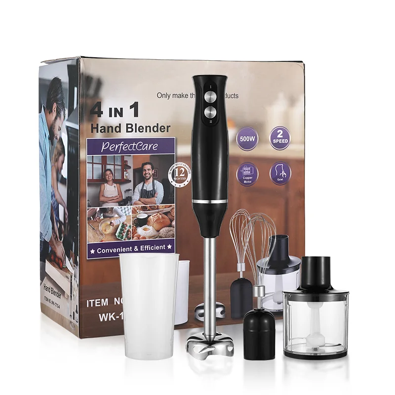 Hot Sale 500W DC motor appliances kitchen electric mini hand stick immersion blender multi-purpose juicer electric hand blender