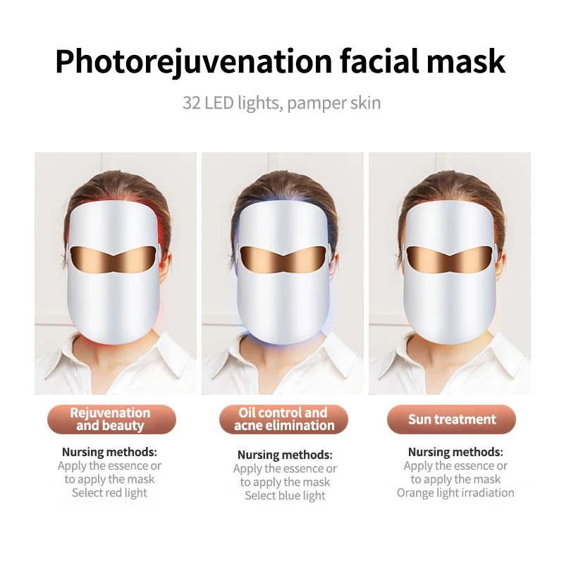 LED Face Maskss New Photon Light Facial Skin Beauty Therapy 7 Colors Emslim Neo 7 Tesla Rf Muscle Sculpting Machine Usb Ma-sK