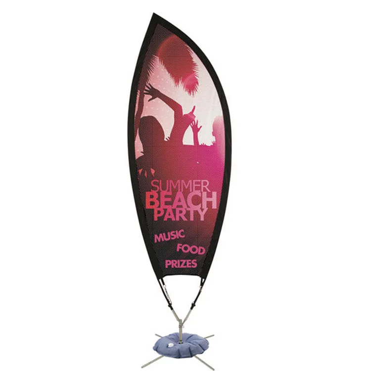 Weihai WZRODS Hanging Customized Banner Frame Strong Carbon Material Flag Signs Leaf Pole For Business