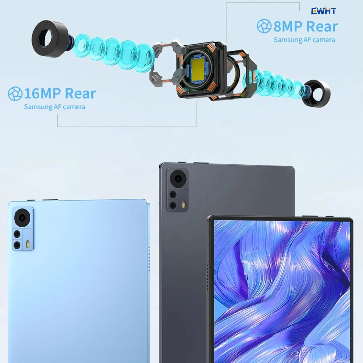 EXW 10.1 Inch Android 14 Tablet PC Hot Selling with 12GB 128GB Storage 2.0GHz CPU Keyboard Mouse Passive Pen Leather Case