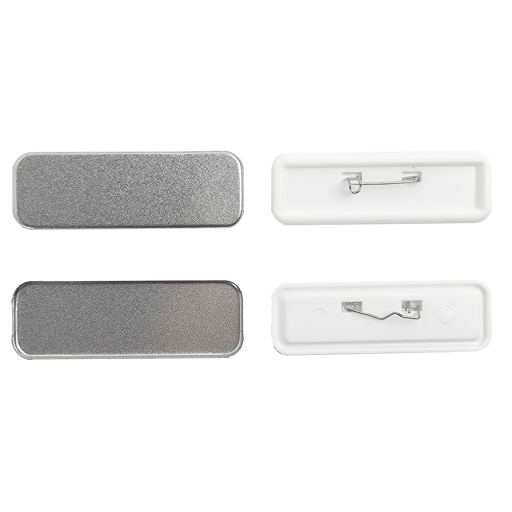 68*24mm Rectangle Button Badge Material Name Tag
