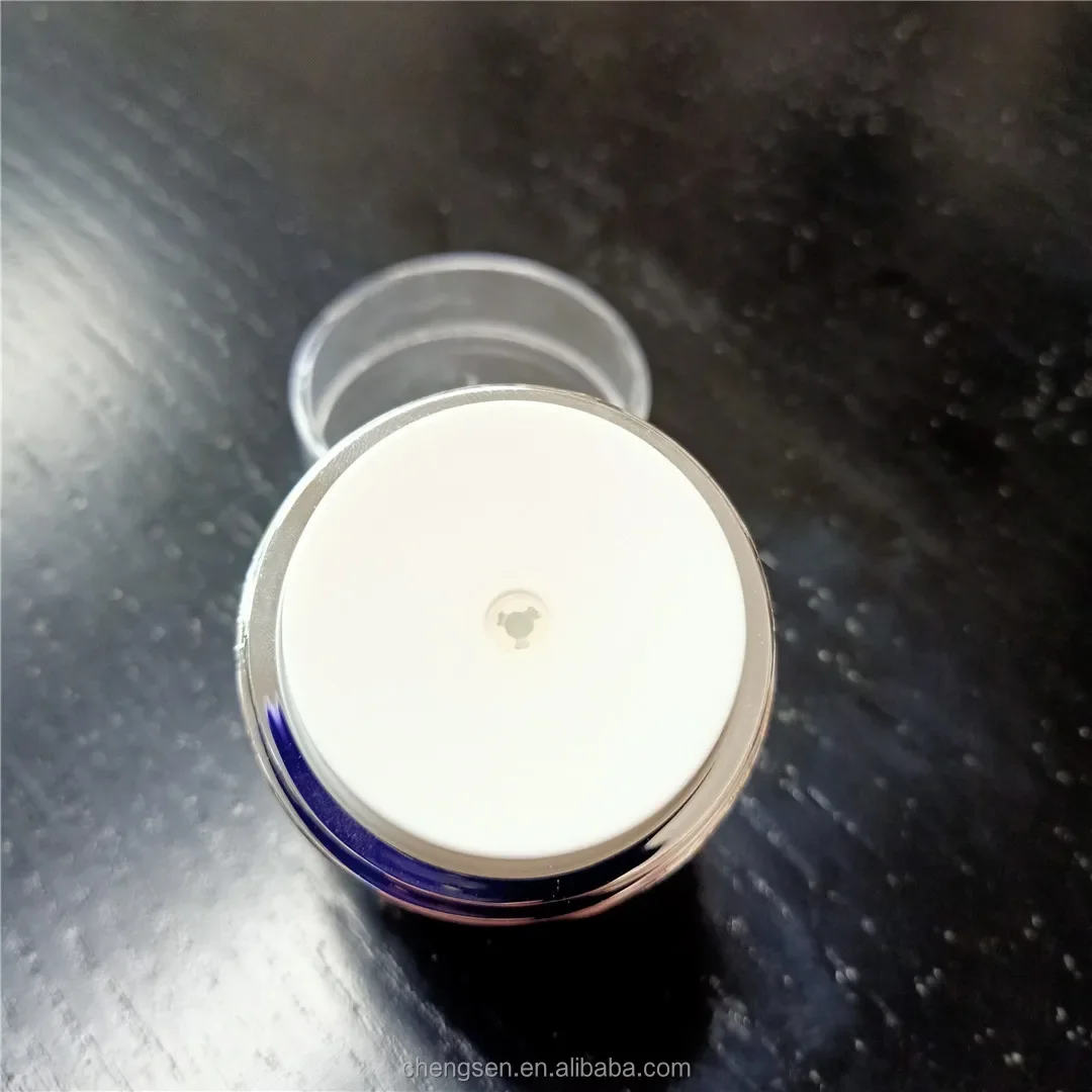 Hot Sale Luxury 15g 30g 50g Empty plastic airless acrylic bottle cosmetic container vacuum pump airless acrylic jar for cream