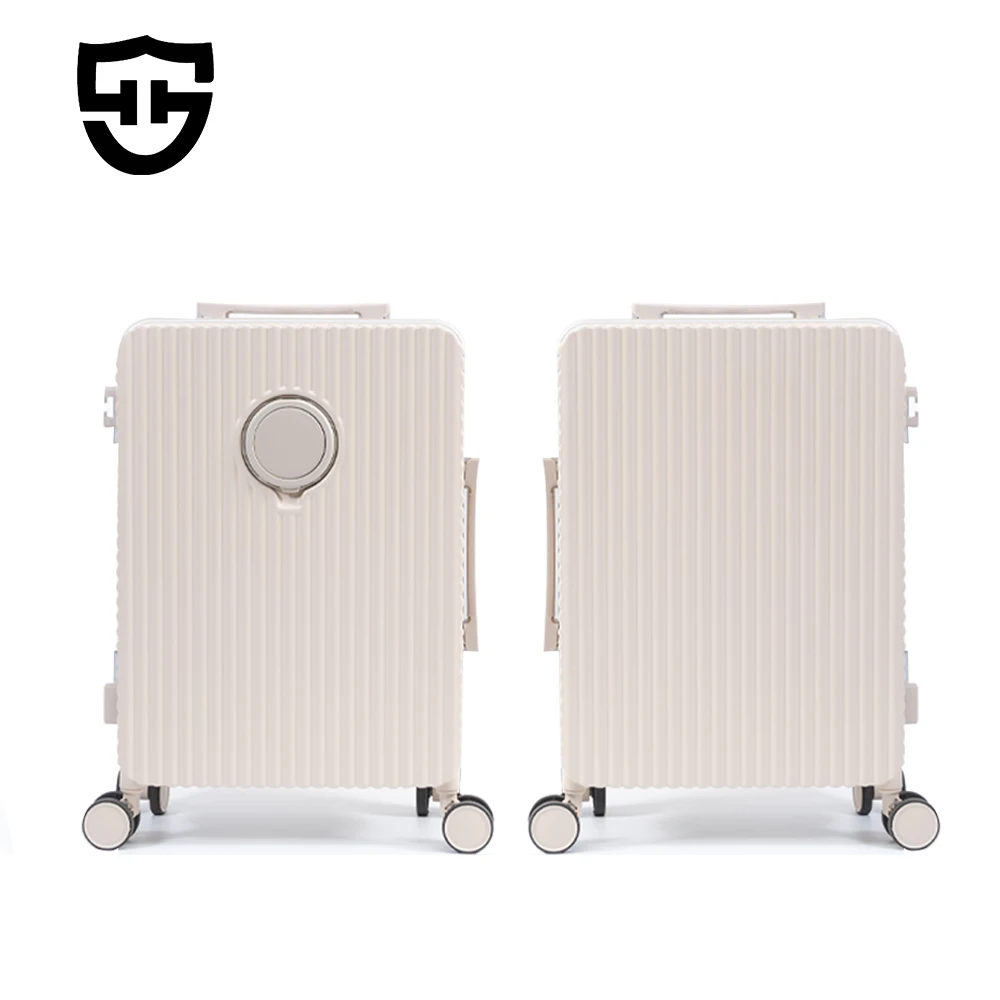 Fashionable PC ABS aluminum frame colorful suitcase luggage spinner new design 4 wheels luggage sets with lock for travel