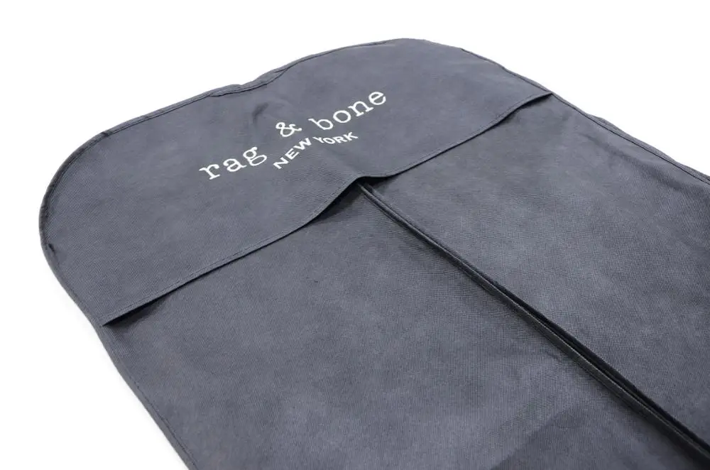 
Manufacturing Non Woven Suit Cover with Zipper Eco-friendly Odorless Fabric Garment Bags 