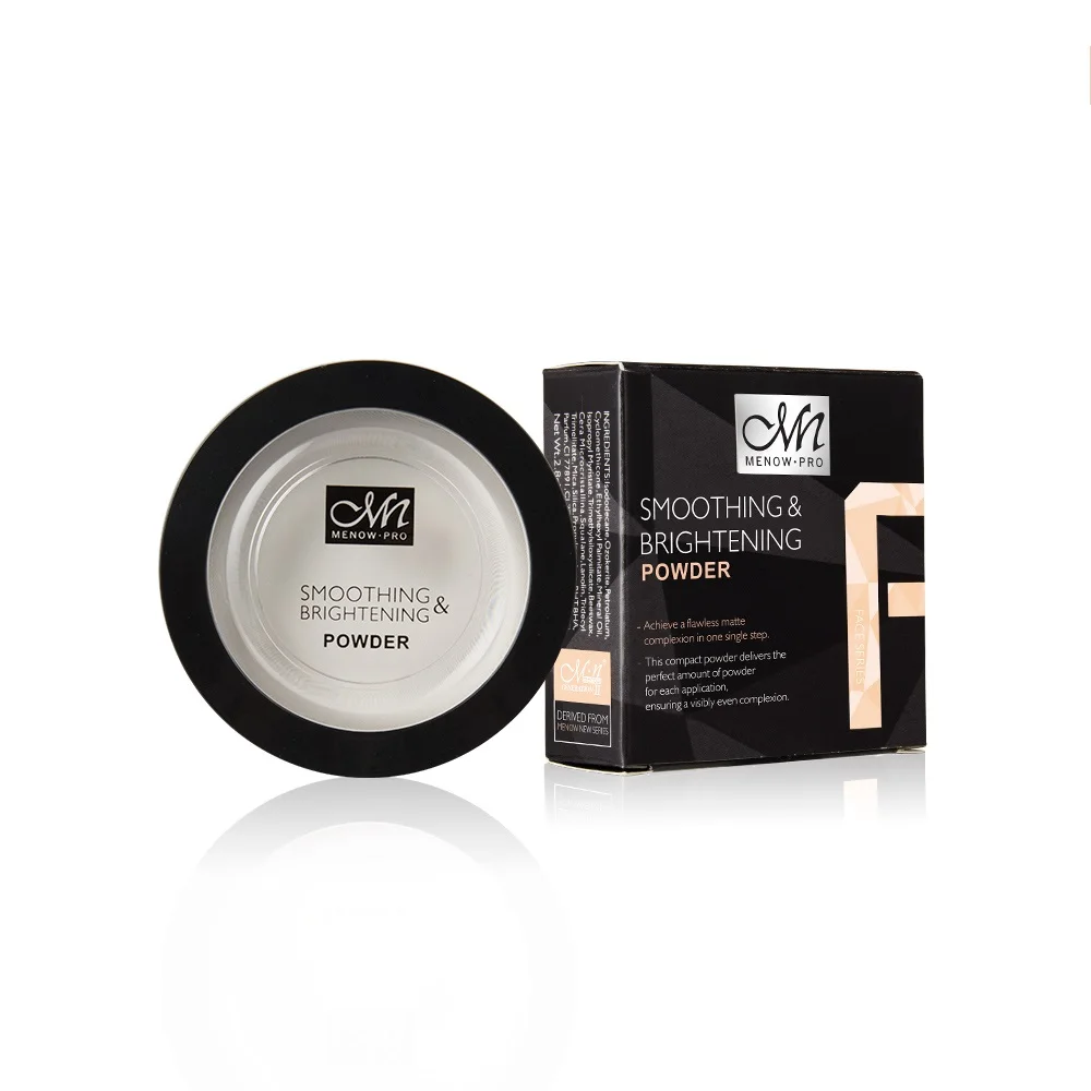 MENOW Matte Face Powder Control Oil Brighten Skin Color Cover Blemish Whitening Makeup Face Setting Pressed Powder Foundation